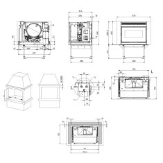 Pelleteinsatz wasserf&uuml;hrend La Nordica Extraflame Comfort Idro L80 -19 kW
