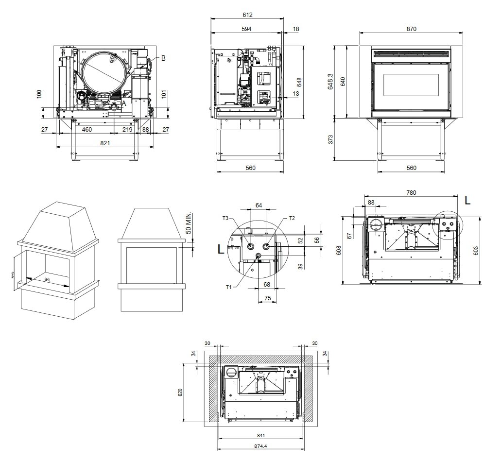 Pelleteinsatz wasserführend La Nordica Extraflame Comfort Idro L80 -19 kW