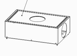 Austroflamm Dexter Aufsatzbox - h=19,1cm, Anschluss rechts