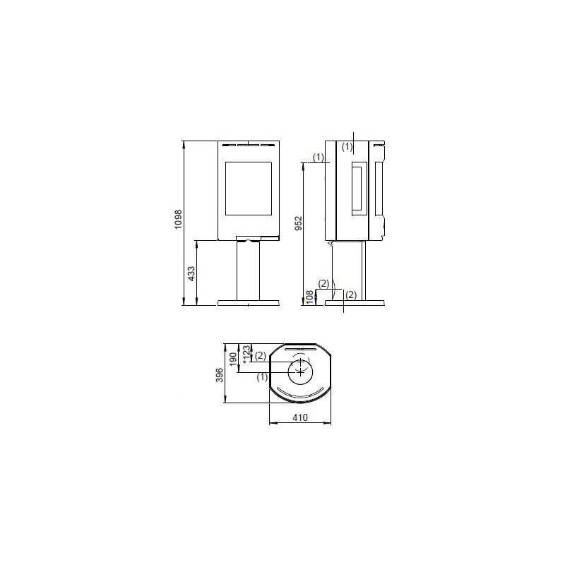 Kaminofen Gussofen Jotul F 137 - 5,5 kW - schwarz lackiert (BP)