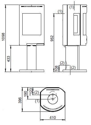 Kaminofen Gussofen Jotul F 137 - 5,5 kW - schwarz lackiert (BP)