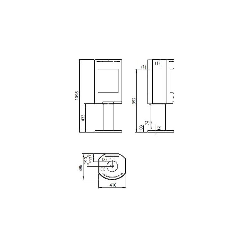 Kaminofen Gussofen Jotul F 136 - 5,5 kW - schwarz lackiert (BP)