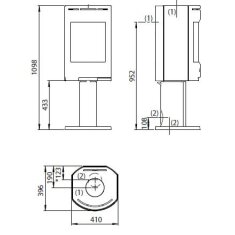Kaminofen Gussofen Jotul F 136 - 5,5 kW - schwarz lackiert (BP)