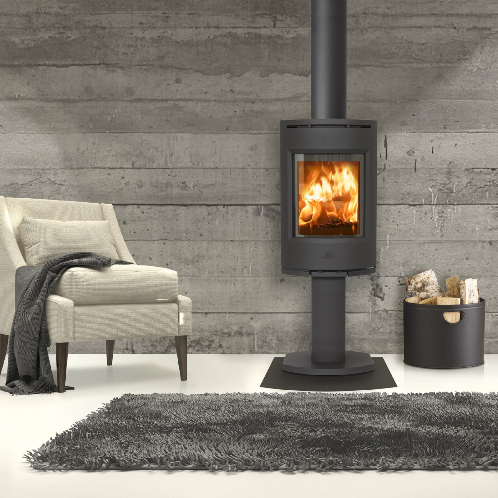 Kaminofen Gussofen Jotul F 136 - 4,7 kW - schwarz lackiert (BP)