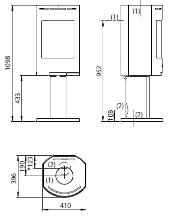 Kaminofen Gussofen Jotul F 136 - 5,5 kW - schwarz lackiert (BP)