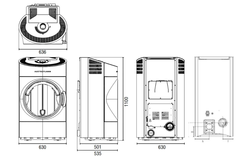 Pelletofen Austroflamm Clou Pellet - 8 KW