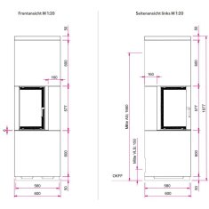 Kaminbausatz Camina S3 - 7 kW - Speicherkamin
