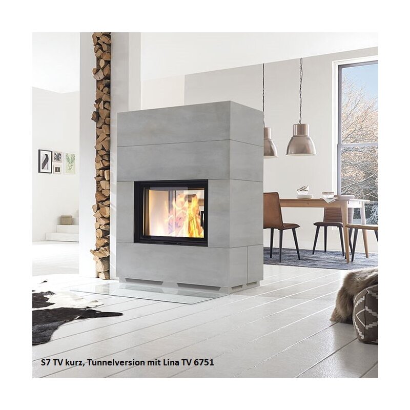 Kaminbausatz Camina S7 Kurz - 7 kW - Speicherkamin