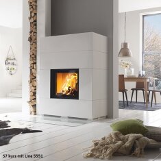 Kaminbausatz Camina S7 Kurz - 7 kW - Speicherkamin