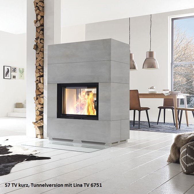 Kaminbausatz Camina S7 Kurz - 7 kW - Speicherkamin