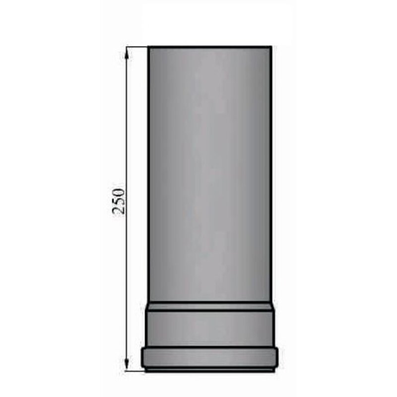 Pelletrauchrohr Ø 100 x 250 x 1,2 mm