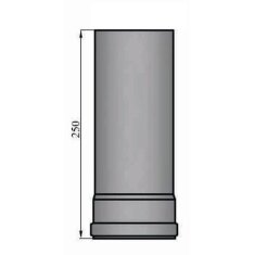 Pelletrauchrohr Ø 100 x 250 x 1,2 mm