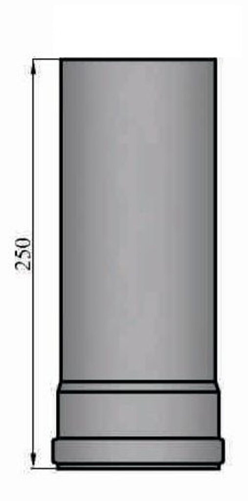 Pelletrauchrohr Ø 100 x 250 x 1,2 mm