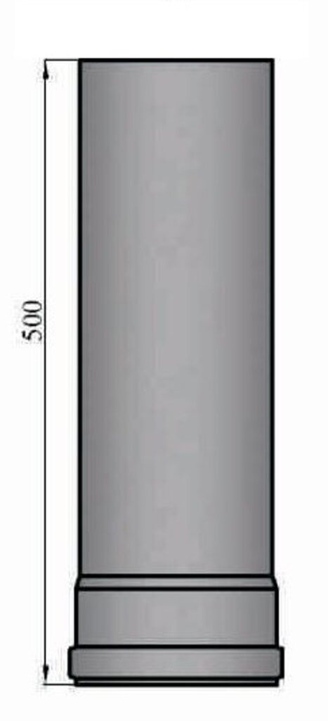 Pelletrauchrohr Ø 100 x 500 x 1,2 mm