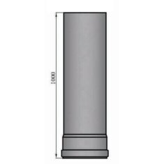 Pelletrauchrohr Ø 100 x 1000 x 1,2 mm