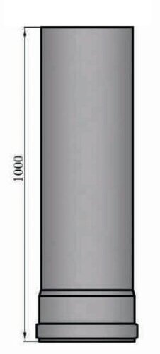 Pelletrauchrohr Ø 100 x 1000 x 1,2 mm