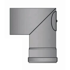 Pelletrauchrohrbogen 2-teilig 90° Ø 100 x 1,2 mm