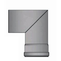 Pelletrauchrohrbogen 2-teilig 90° Ø 100 x 1,2 mm