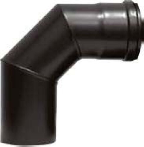 Pelletrauchrohrbogen 3-teilig 90° Ø 100 x 1,2 mm