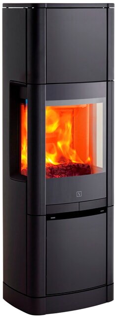 Kaminofen SCAN 65-10 Hightop Stahlmodell mit Seitenfenster - 6 kW - Schwarz