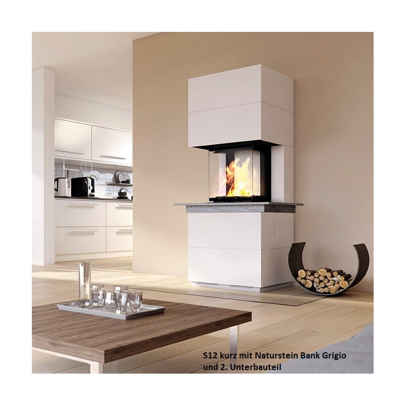 Kaminbausatz Camina S12 Kurz - 4 kW - Speicherkamin