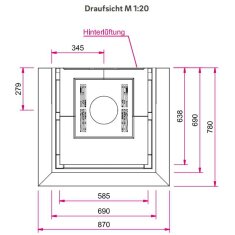 Kaminbausatz Camina S12 Kurz - 4 kW - Speicherkamin