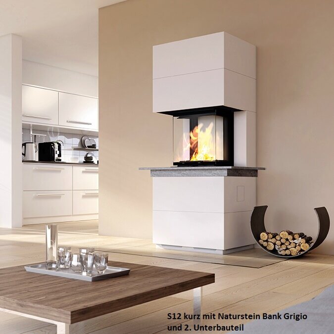 Kaminbausatz Camina S12 Kurz - 4 kW - Speicherkamin