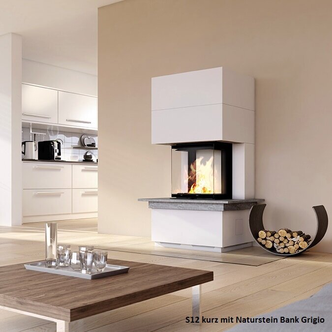 Kaminbausatz Camina S12 Kurz - 4 kW - Speicherkamin