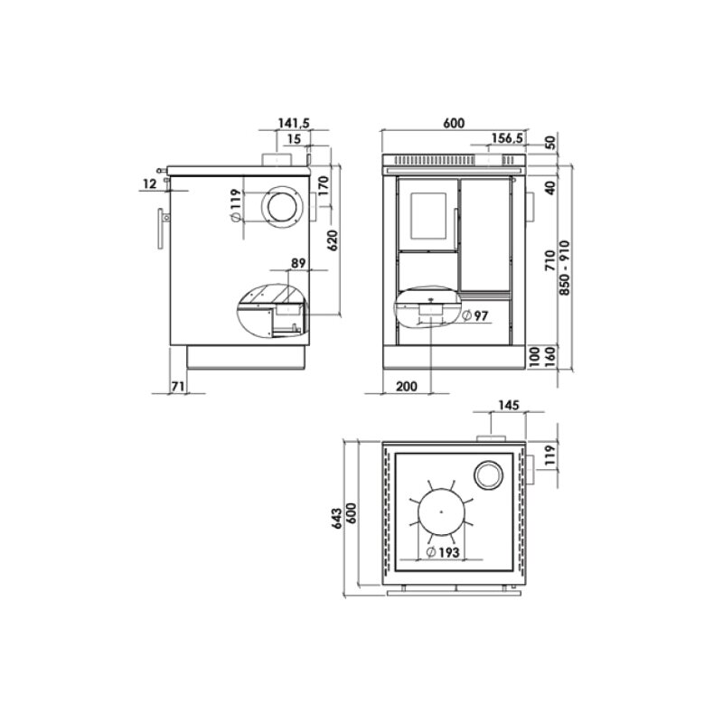 Küchenherd Greithwald Tyrola TRA 60 - 6 kW