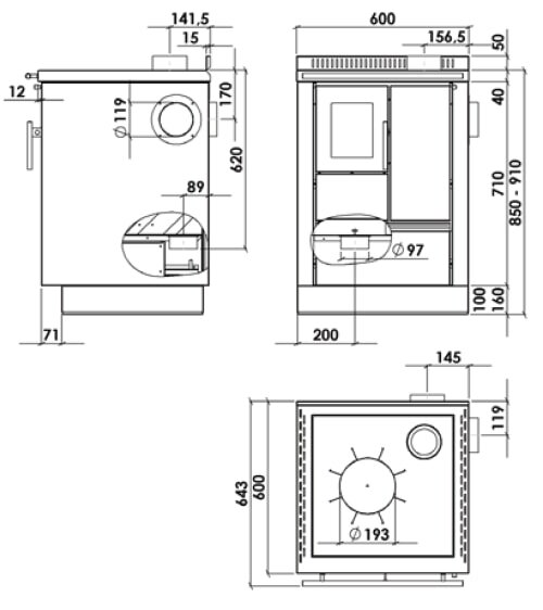 Küchenherd Greithwald Tyrola TRA 60 - 6 kW