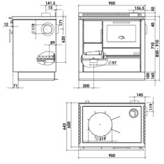 Küchenherd Greithwald Tyrola TRA 90 - 7 kW