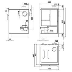 Küchenherd Greithwald Tyrola TRB 55 - 6,4 kW