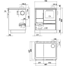 Küchenherd Greithwald Tyrola TRB 75 - 7 kW
