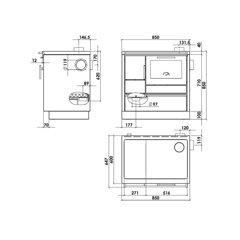 Küchenherd Greithwald Tyrola TRB 85 - 7 kW