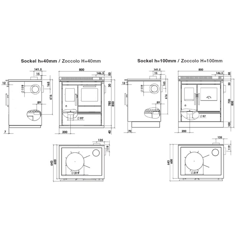 Küchenherd Greithwald Tyrola TRC 80 - 7,5 kW