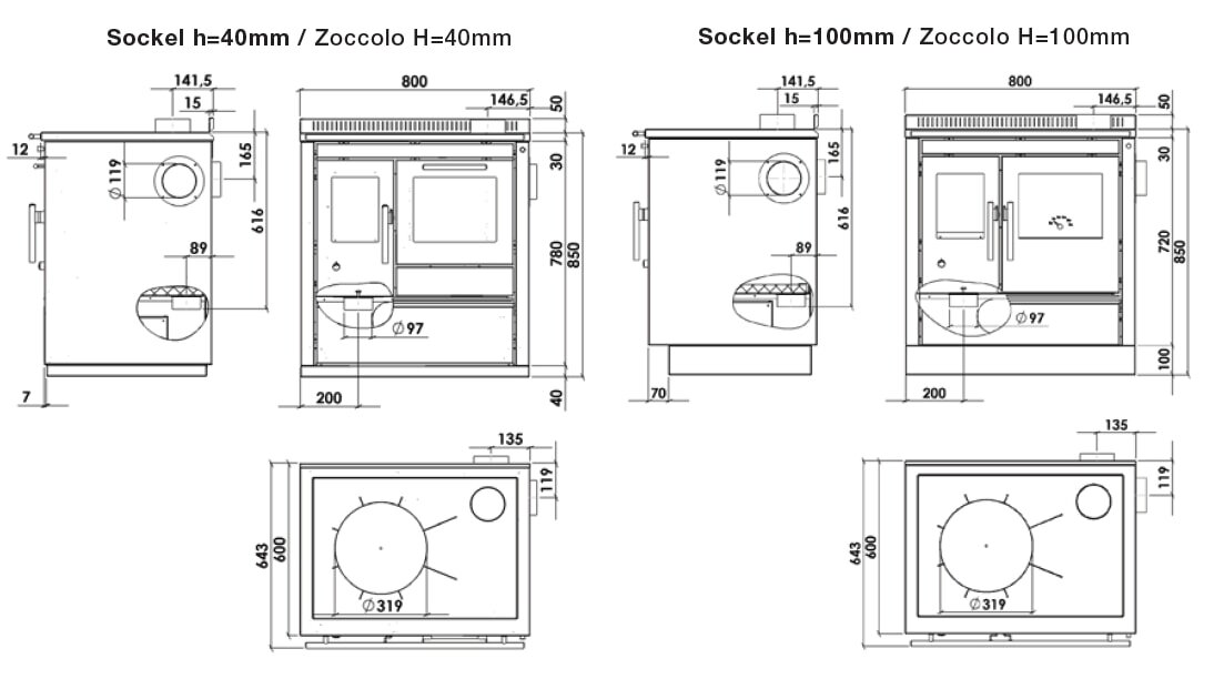 Küchenherd Greithwald Tyrola TRC 80 - 7,5 kW