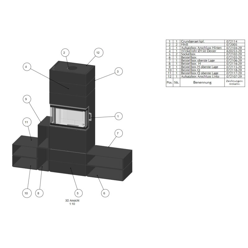 Kaminbausatz Austroflamm Dexter 2.0 - 6 kW