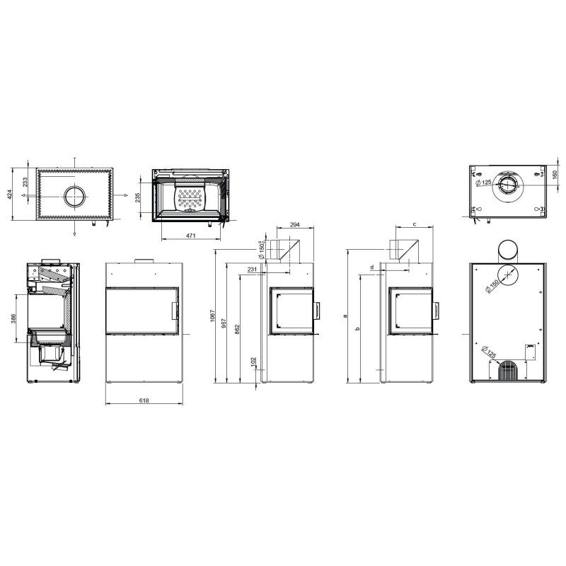 Kaminbausatz Austroflamm Dexter 2.0 - 6 kW