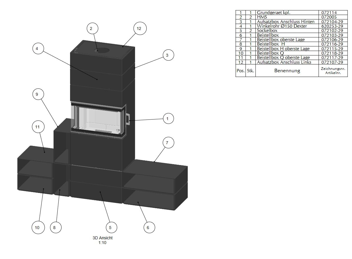 Kaminbausatz Austroflamm Dexter 2.0 - 6 kW
