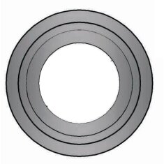 Pellet Wandrosette Ø 80 mit 7 cm Rand