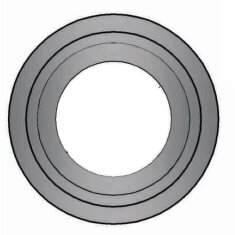 Pellet Wandrosette Ø 80 mit 7 cm Rand