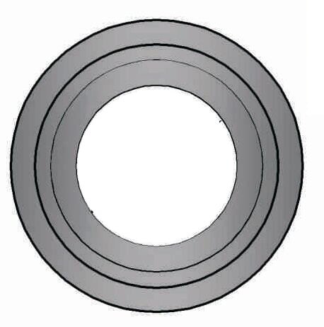 Pellet Wandrosette Ø 80 mit 7 cm Rand