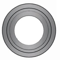 Pellet Wandrosette Ø 100 mit 7 cm Rand