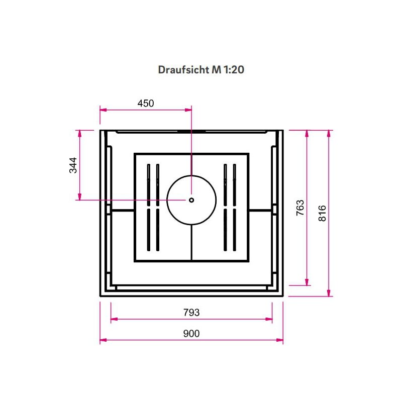 Kaminbausatz Camina S13 - 9 kW - Speicherkamin - hochschiebbar