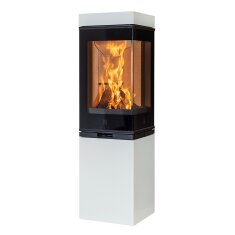 Kaminofen SCAN 80-1 - mit geschlossenem Sockel - 6 kW - Weiss