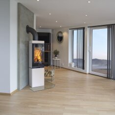 Kaminofen SCAN 80-1 - mit geschlossenem Sockel - 6 kW -...