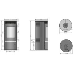 Kaminofen Oranier Rota Top 2.0 - 5,5 kW