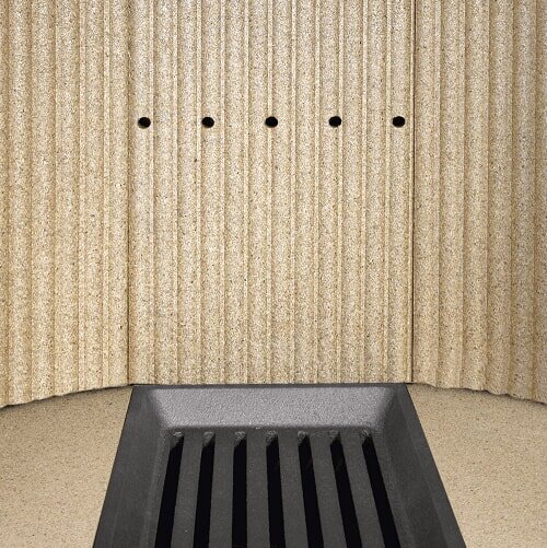 Kaminofen Oranier Rota Tre 2.0 - 5,5 kW - Stahl Schwarz - Abdeckplatte Sandstein ( 3 Scheiben)