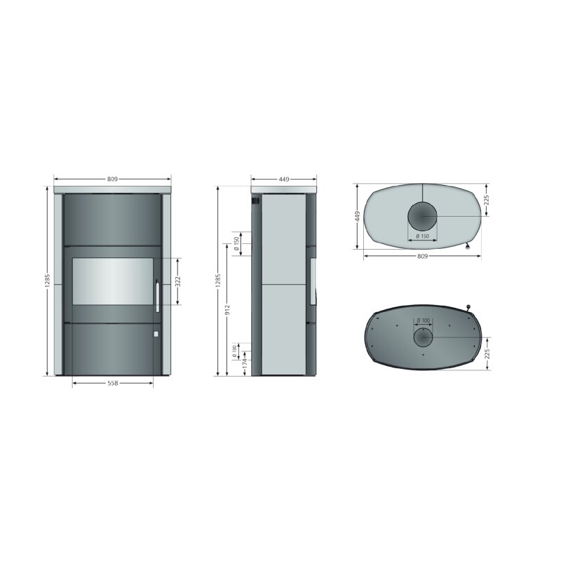 Kaminofen Justus Agero W+ - 7 kW
