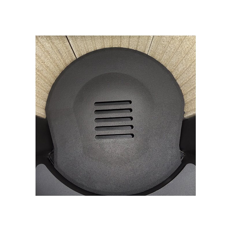 Kaminofen Justus Faro W+ 2.0 - 7 kW - Stahl Gussgrau - Verkleidung Speckstein